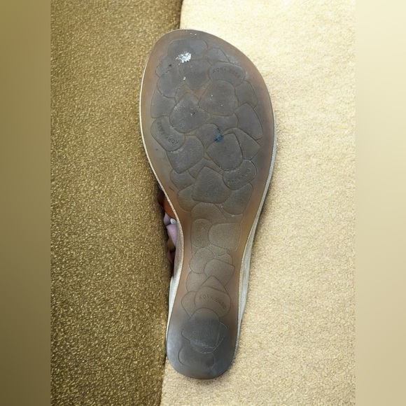 Summer sandals Kork-Ease Tan leather Wedge straps - Picture 7 of 8